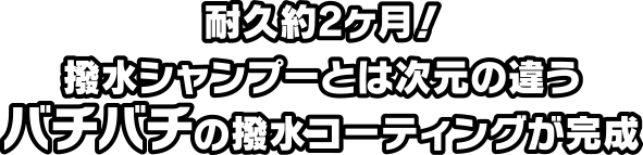 耐久約2か月！撥水シャンプーとは次元の違うバチバチの撥水コーティングが完成