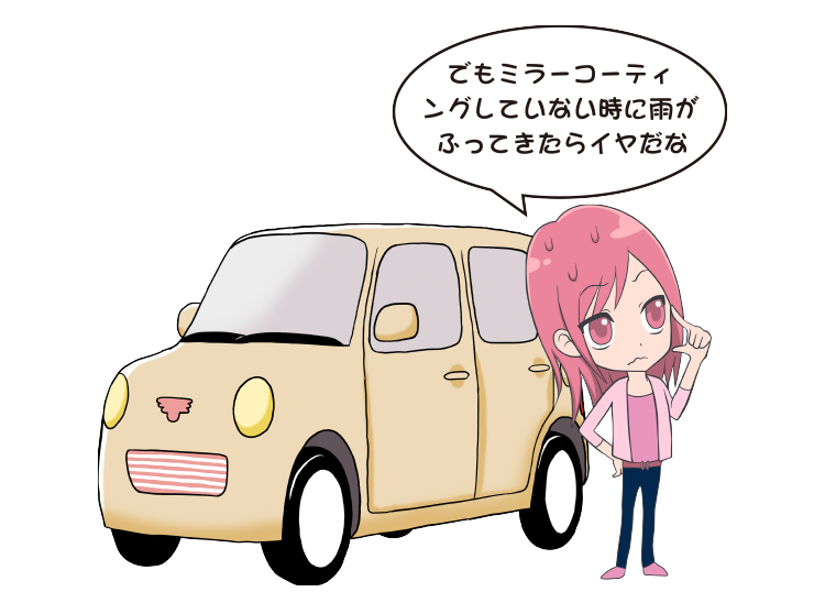AYA:でもミラーコーティングしていない時に雨がふってきたらイヤだな
