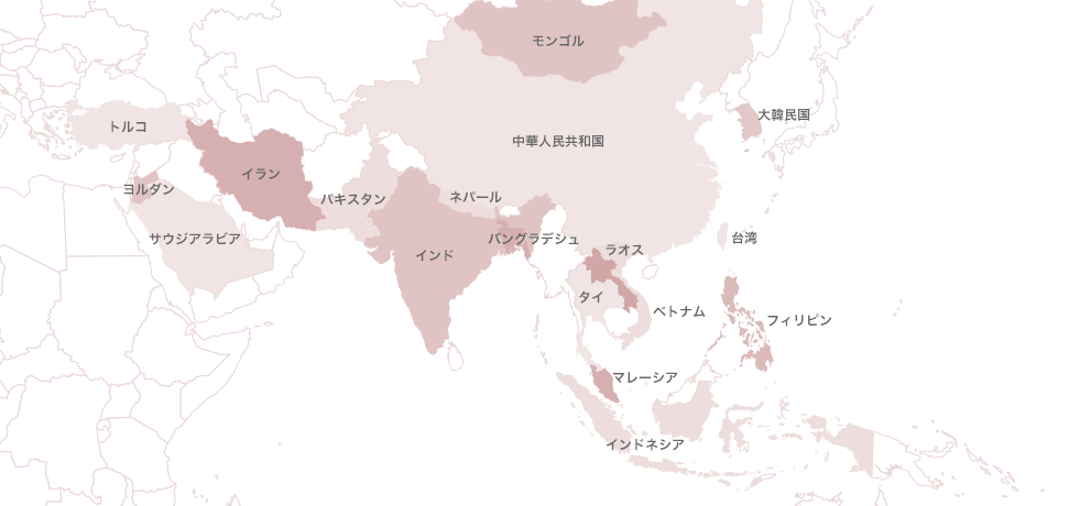 奨学生出身国